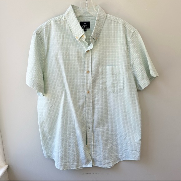 Ben Sherman men’s short sleeved button down mint green - Picture 1 of 10